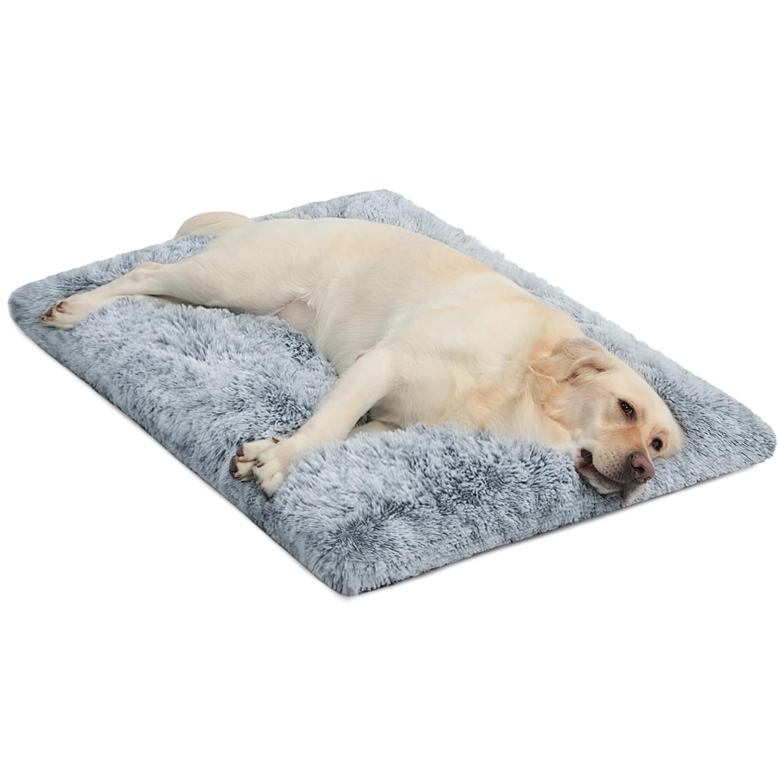 Wayimpress Xl Dog Bed Crate Pad Mat For Dog Cages Washable Dog Bed For Extra Large Size Dog Soft Kennel Pad Anti-Slip Pet Bed,42' X 27',Grey