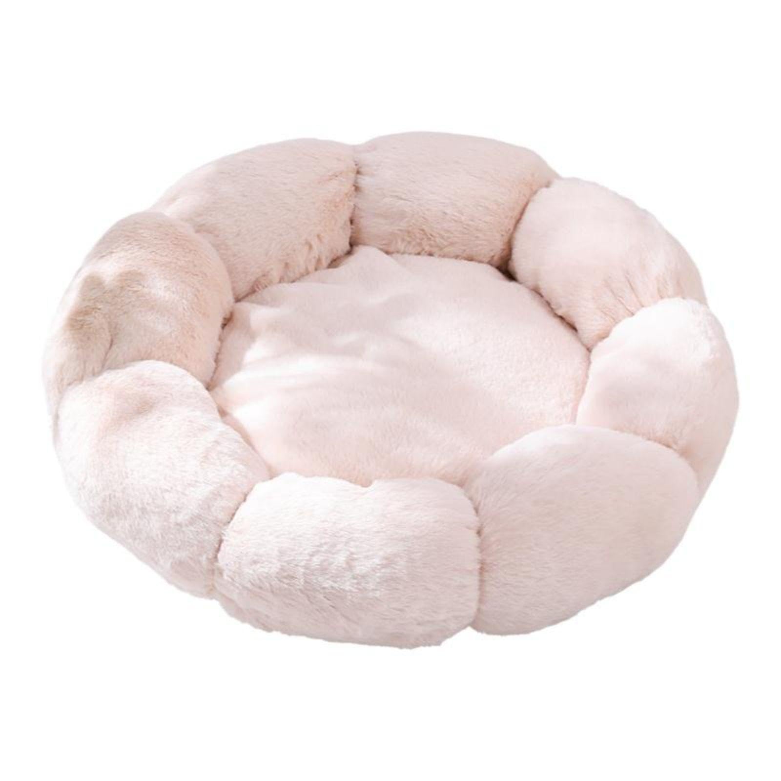 Zoomella Dog Bed, Calming Pet Bed, Plush Cat Bed, Removable cleanable Cover, AllSeason Comfort Beige 70cm|Sofas, Loveseats & Ch