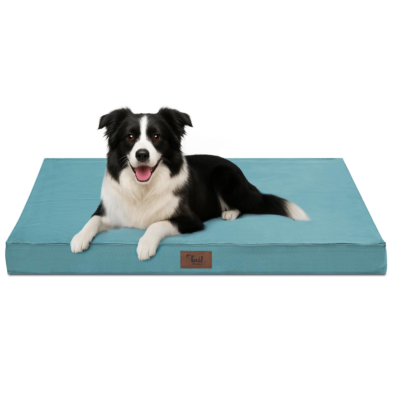 Tail Stories Outdoor Dog Bed For Medium Dogs, Waterproof Dog Crate Bed For Puppy Beds, Orthopedic Egg Crate Foam Pet Bed With Wa