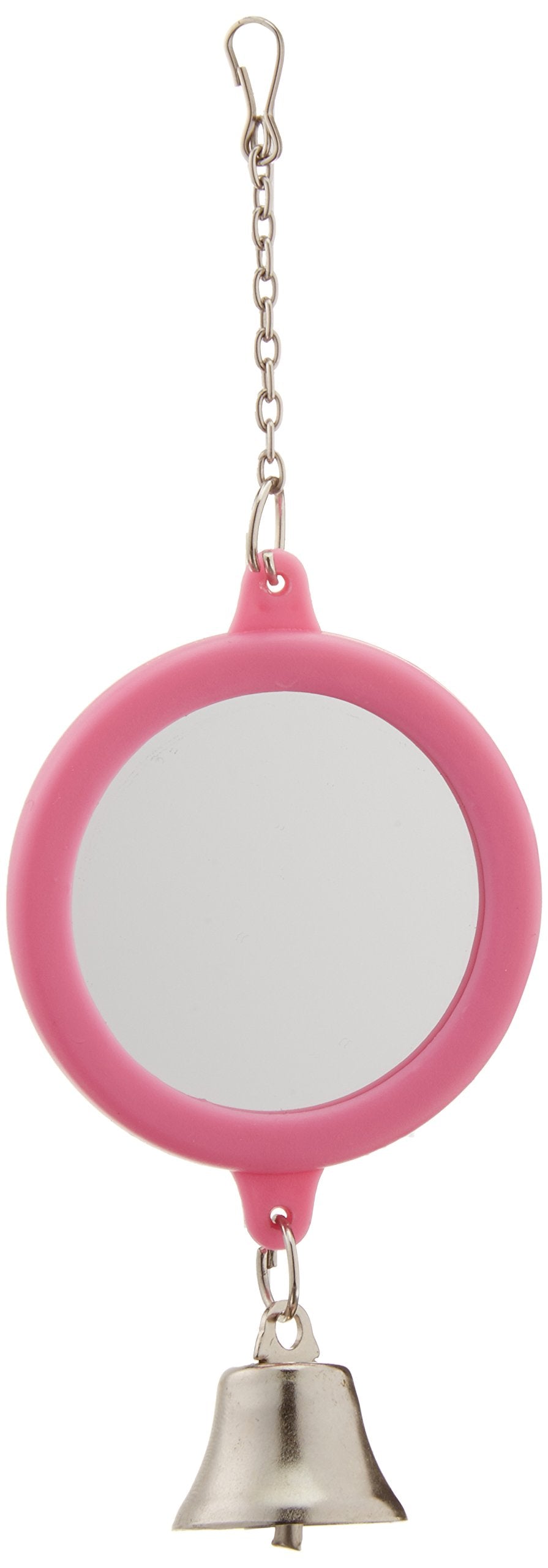 Penn-Plax Round Mirror With Bell For Bird Cage