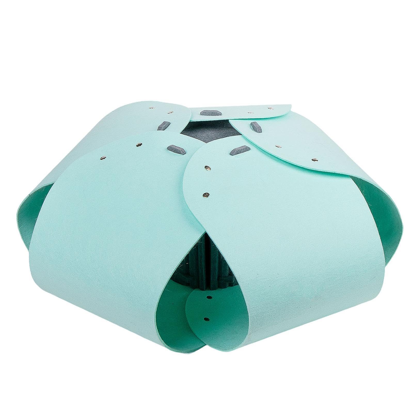 Myaddiction Semi Enclosed Cat Tunnel Bed Soft Lightweight Cat Tent For Cats Kitten Snooze Light Blue