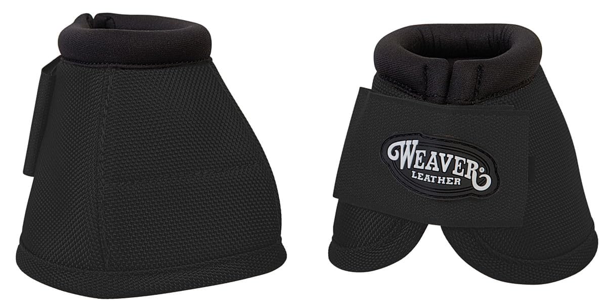 Weaver Leather Ballistic No-Turn Bell Boots Black, Small