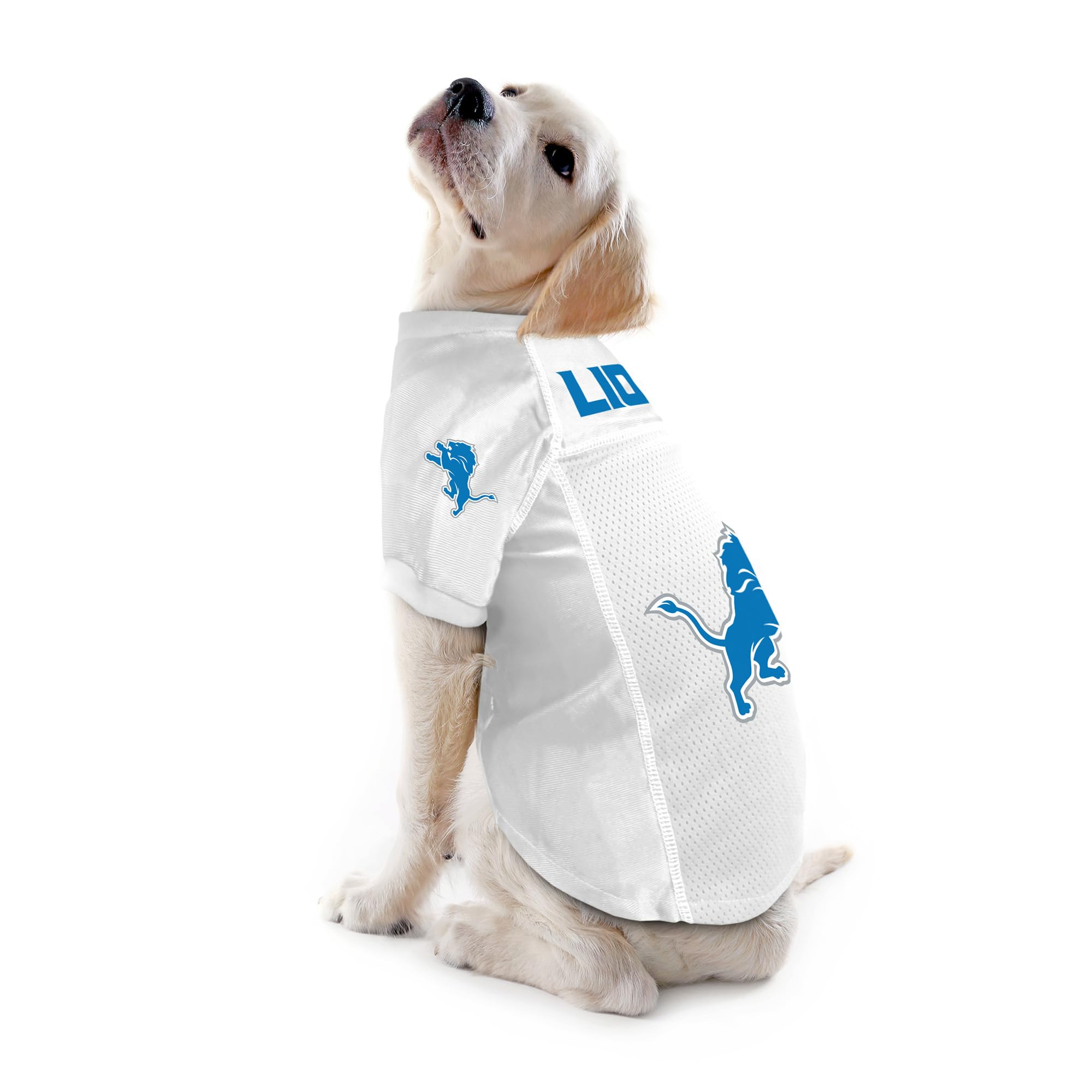 Littlearth Unisex-Adult Nfl Detroit Lions - 1 Basic Pet Jersey, Team Color, Large