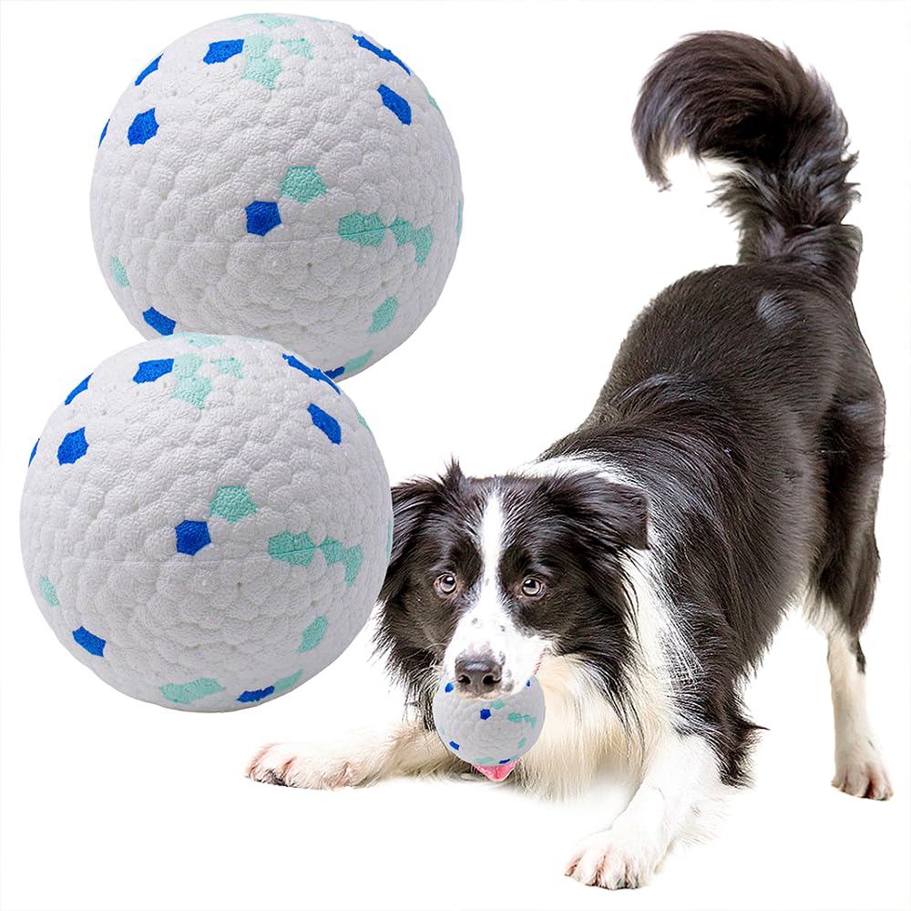 Lievuiken Dog Balls Toys For Aggressive Chewers, Indestructible Durable Bouncy Floating Balls For Dogs To Fetch, Durable Solid Rubber Ball For Training Dog(2 Pcs)