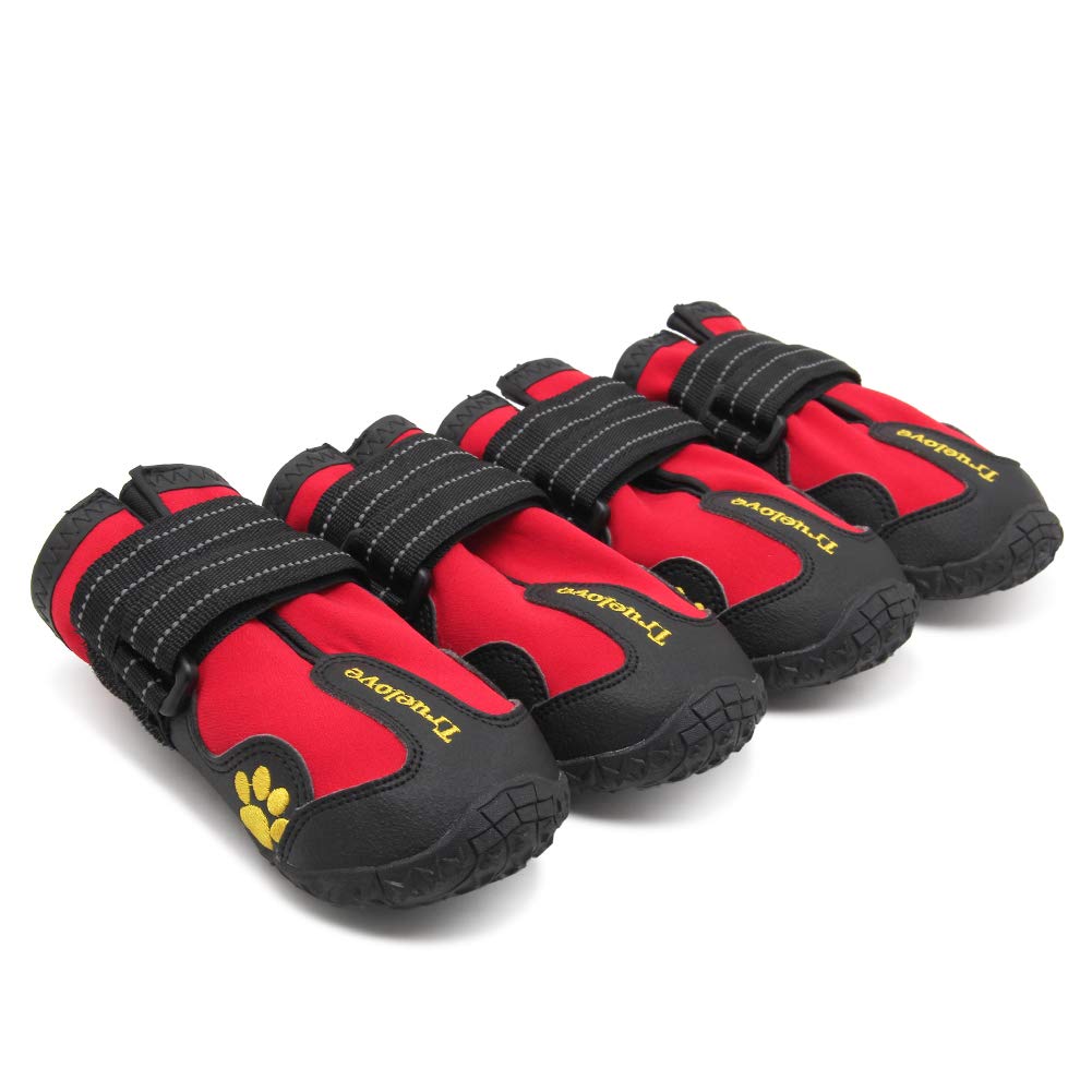 Mokcci Truelove Dog Boots,Waterproof Dog Booties For Outdoor,Dog Shoes With Reflective Straps For Small Medium Large Dog