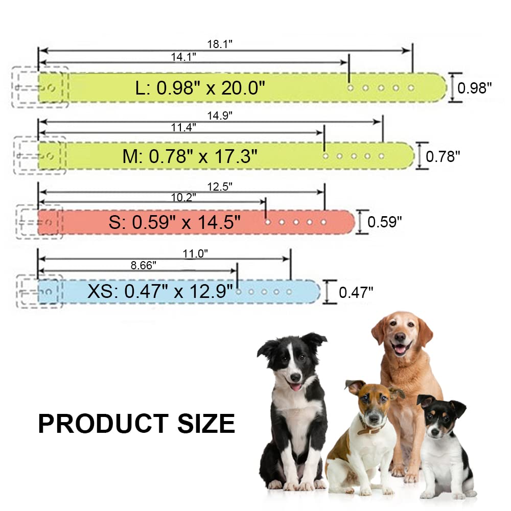 Puppy Id Collars, Soft Leather Dog Collar,14 Colors Pu Leather Adjustable Dog Cat Collars For Dog Small Large Cat Collars Newbor
