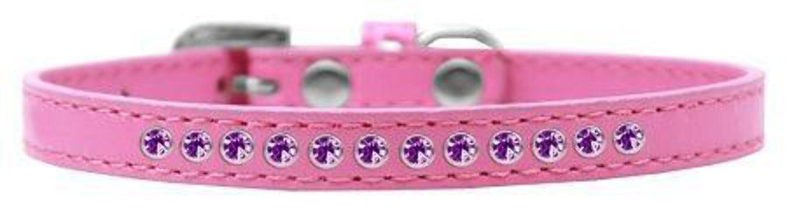 Mirage Pet Products Purple Crystal Lavender Puppy Dog Collar, Size 12