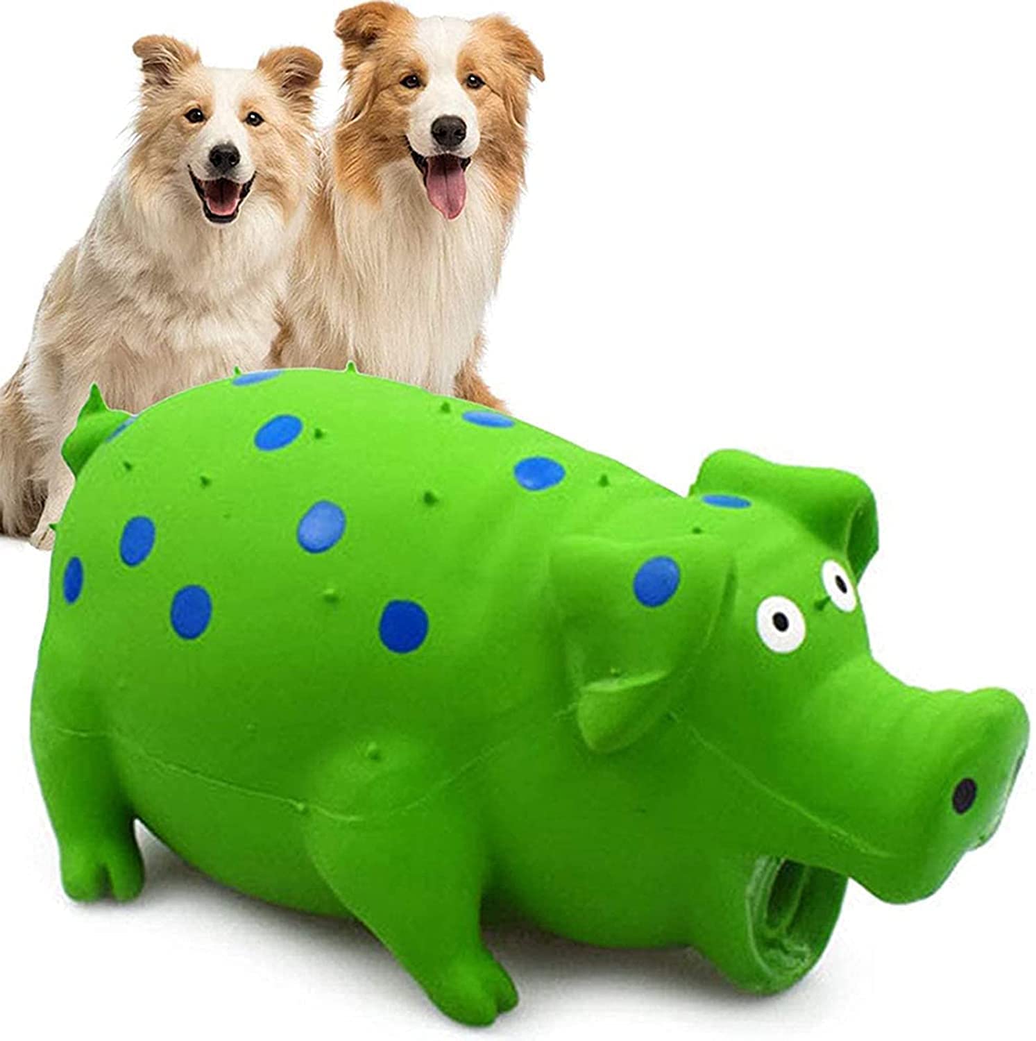Dog Trust Dog Chew Squeaky Toys, Pig Latex Interactive Puppy Toy, Tough Durable Strong Toothbrush Teething Toys, For Small Mediu