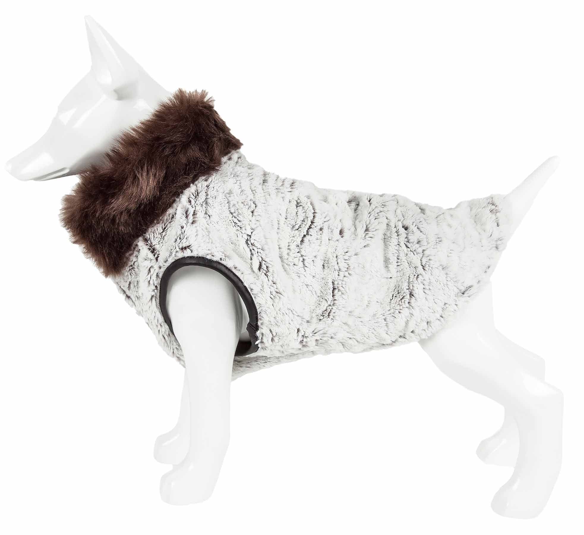 Pet Life Luxe 'Purrlage' Pelage Designer Fur Dog Coat Jacket(D0102H7LUQV.)