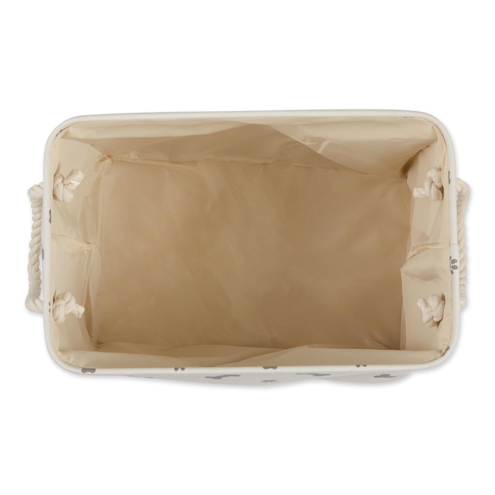 Bone Dry Pet Storage Collection Paw and Bone Print, Medium Rectangle, 16x10x12, Gray