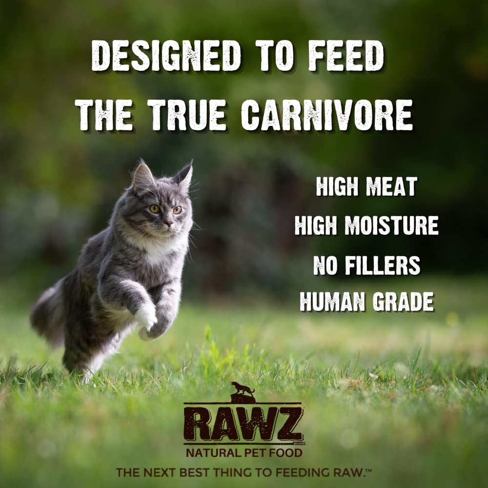 Rawz Natural Premium Shredded Canned Cat Wet Food - Made with Real Meat Ingredients No BPA or Gums - 5.5oz Cans 24 Count (Chicke