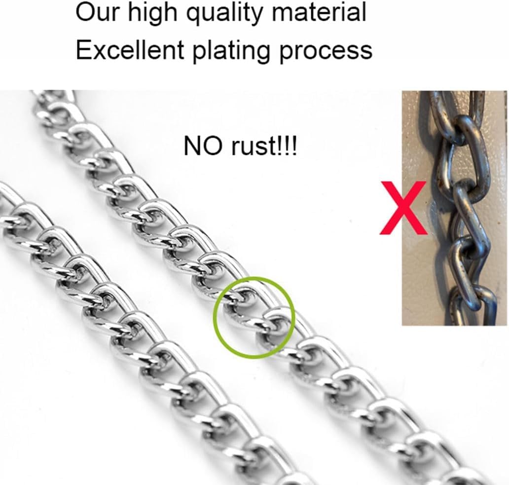 Chain Choker Collar For Dogs, Metal Slip Link Training Heavy Duty Dog Choke Collar Martingale Puppy Collars For Small Medium Lar
