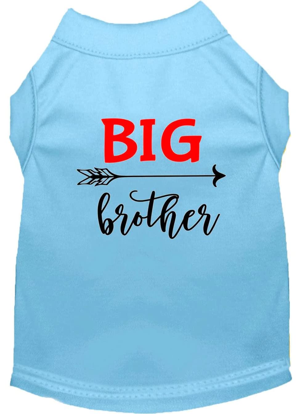 Pet Dog & Cat Shirt Screen Printed, "Big Brother" White MD (6-10 lbs.)
