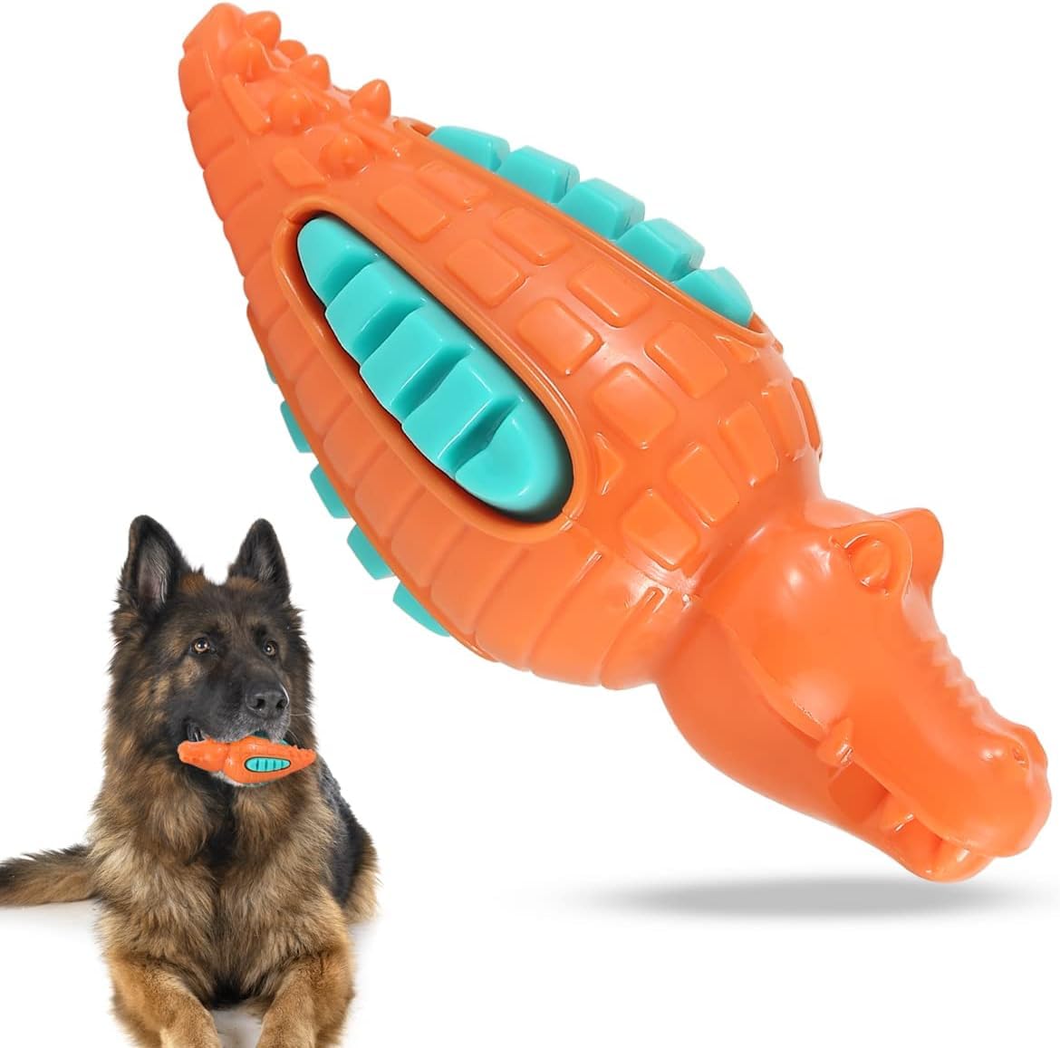 Premiumav Crocodile Tpr Dog Chew Toy  Durable Interactive Teeth Cleaning Toy For Puppies & Dogs, BiteResistant Chew Toy For Sm