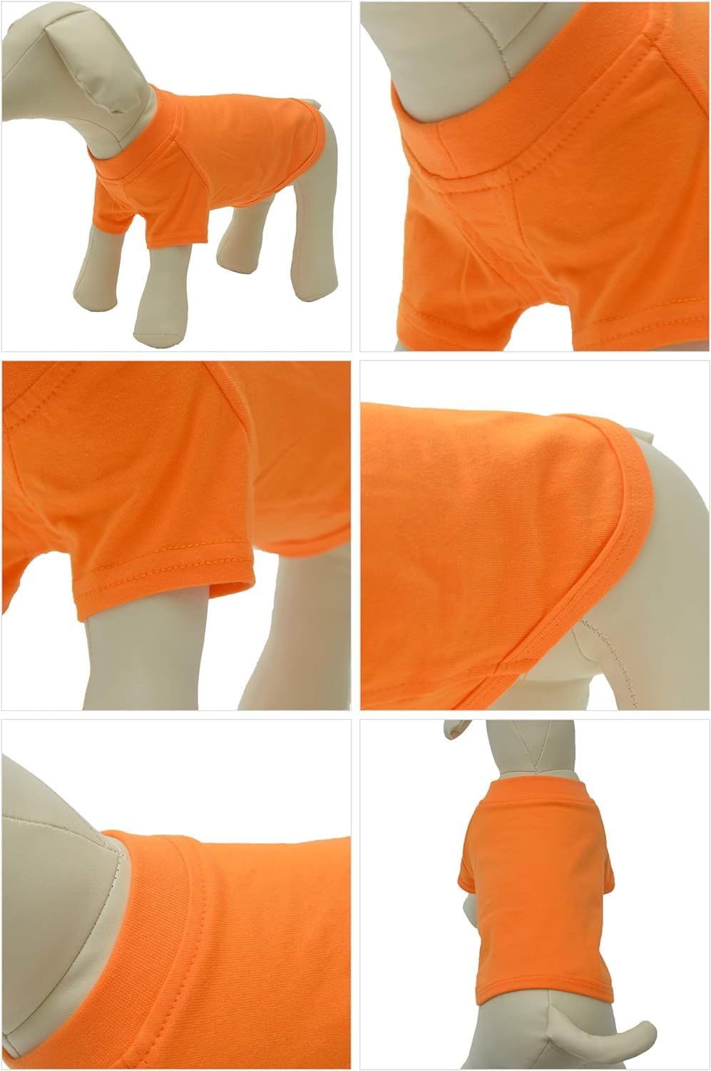 Lovelonglong Pet Clothing Dog Costumes Basic Blank T-Shirt Tee Shirts For Medium Large Dogs Orange Xxl+