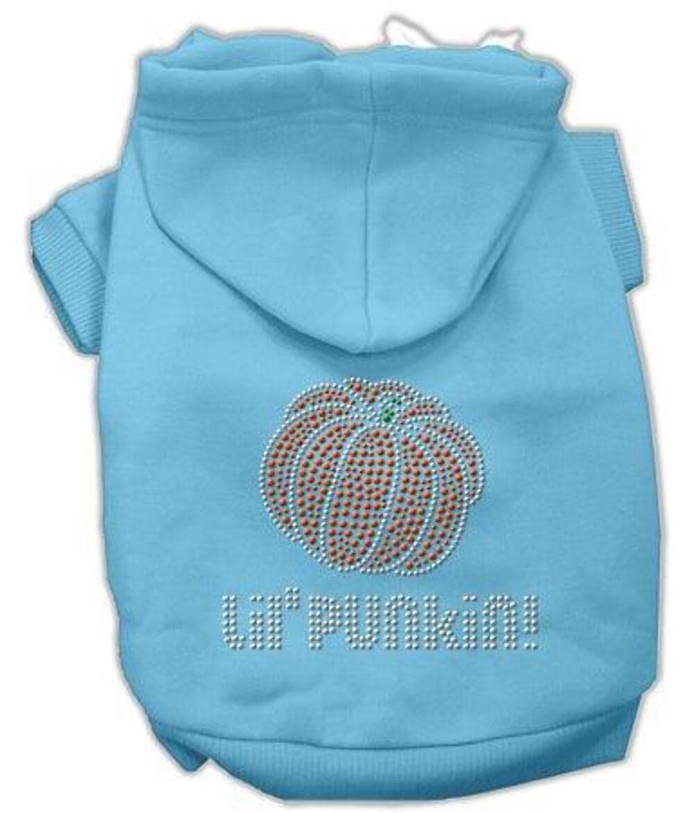 Halloween Pet Dog & Cat Hoodie Rhinestone, "Lil Punkin" Cream XL (14-20 lbs.)