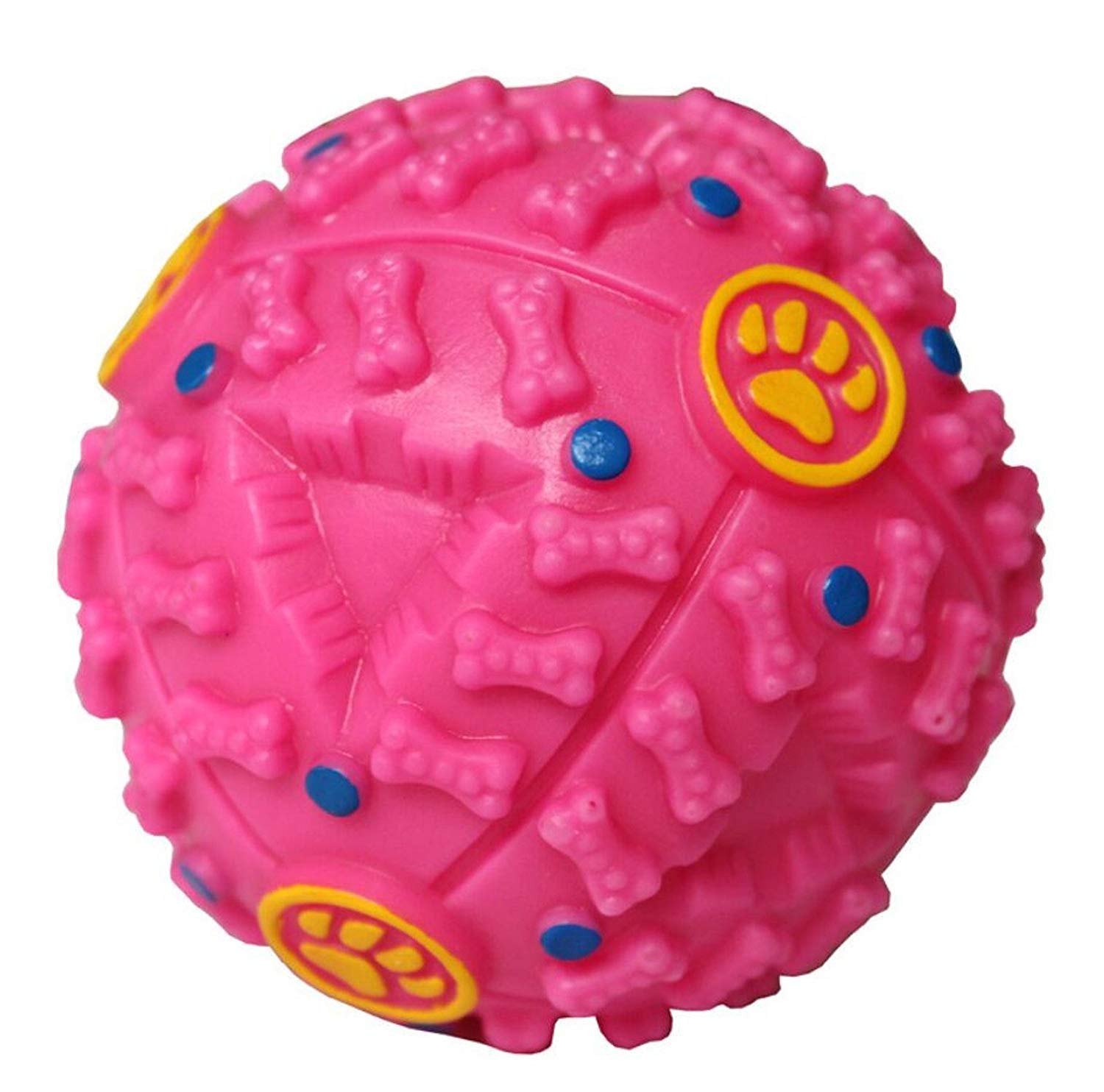Pet Guardinteractive Squeaky Giggle Quack Dog/Cat Toy Ball Pet Food Dispenser Dog/Cat Pet Products (Color May Vary)