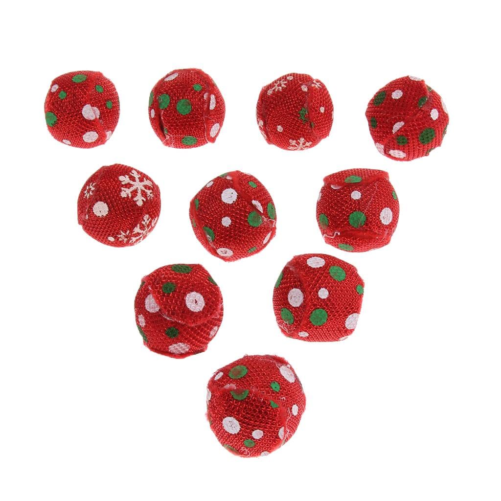 Ujeavette 10Pcs 4Cm Cat Ball Toy Interactive Cats Toys Play Chewing Scratch Balls