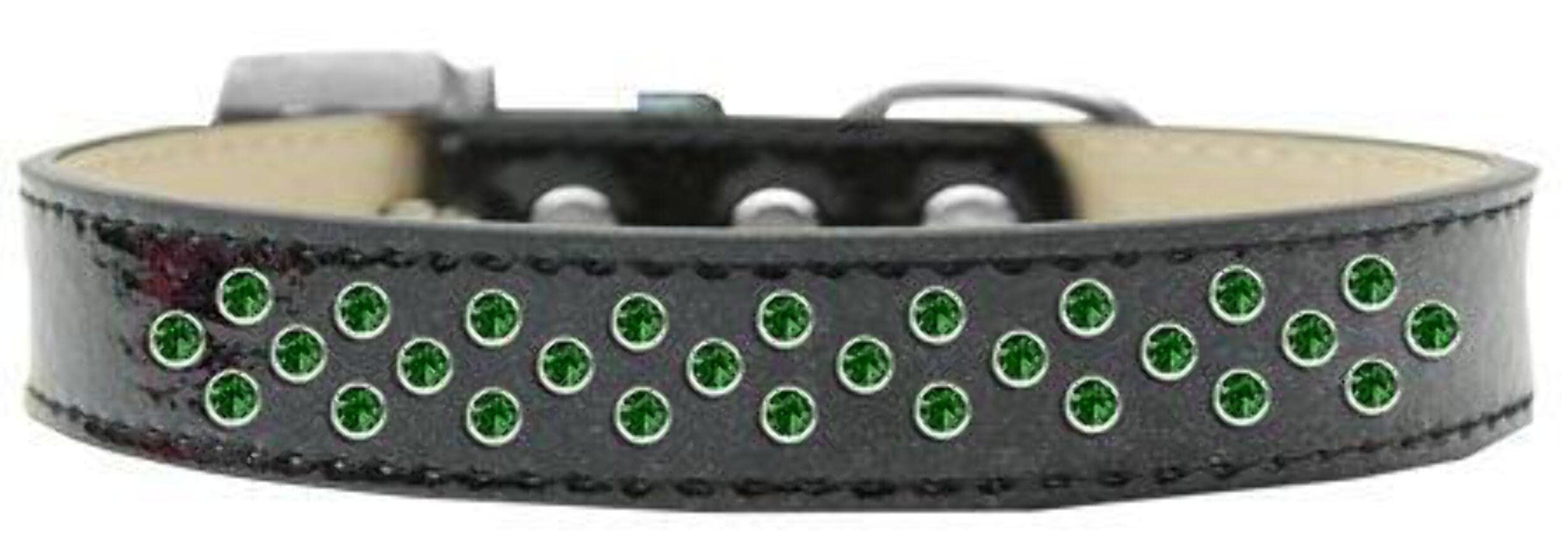 Dog, Puppy & Pet Ice Cream Collar, Emerald Green Crystal Rimsets Sprinkles Orange 14
