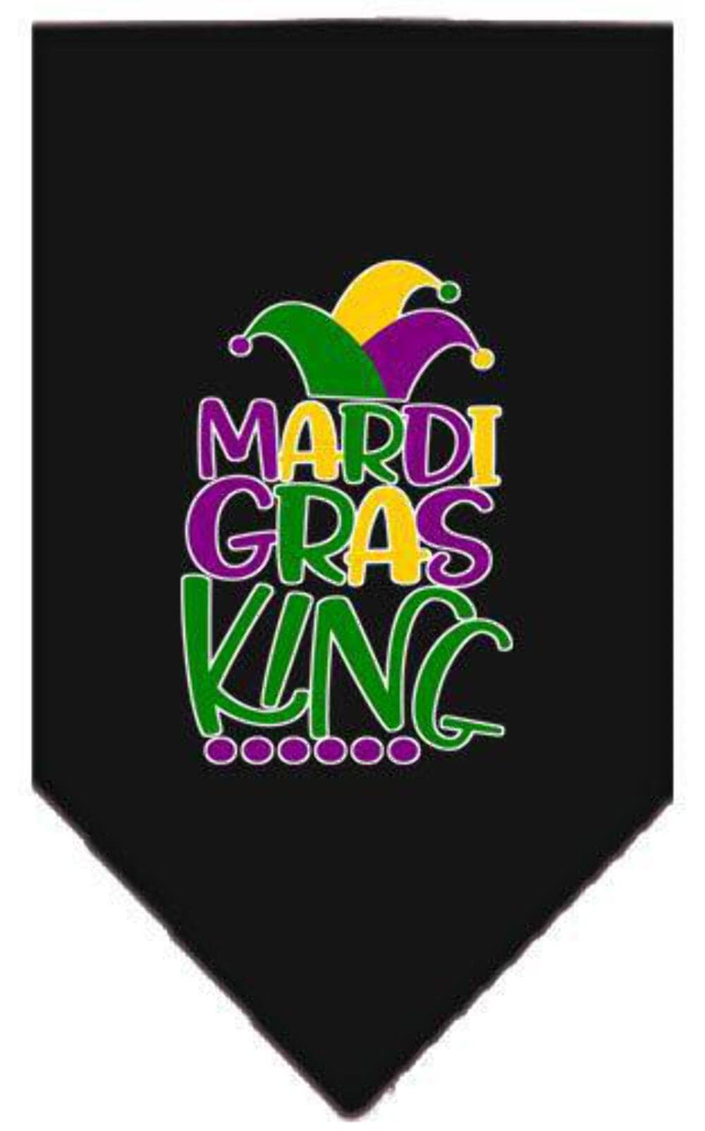 Mirage Pet Products Mardi Gras King Screen Print Mardi Gras Bandana Light Pink Large
