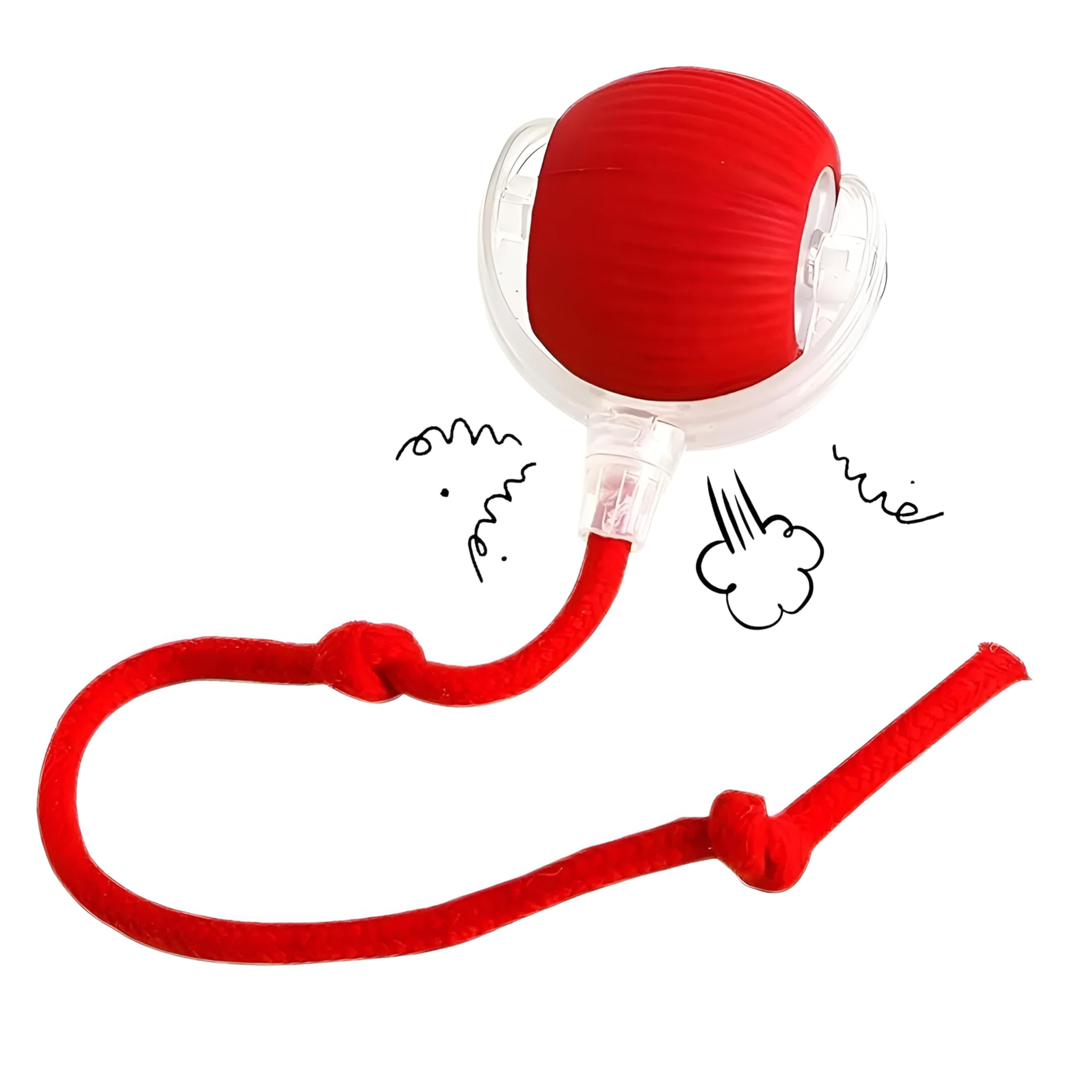 Schmick Interactive Cat Toy Ball With Rope, Cat Teaser Ball For Cats And Dogs, Pet Exercise Entertainment