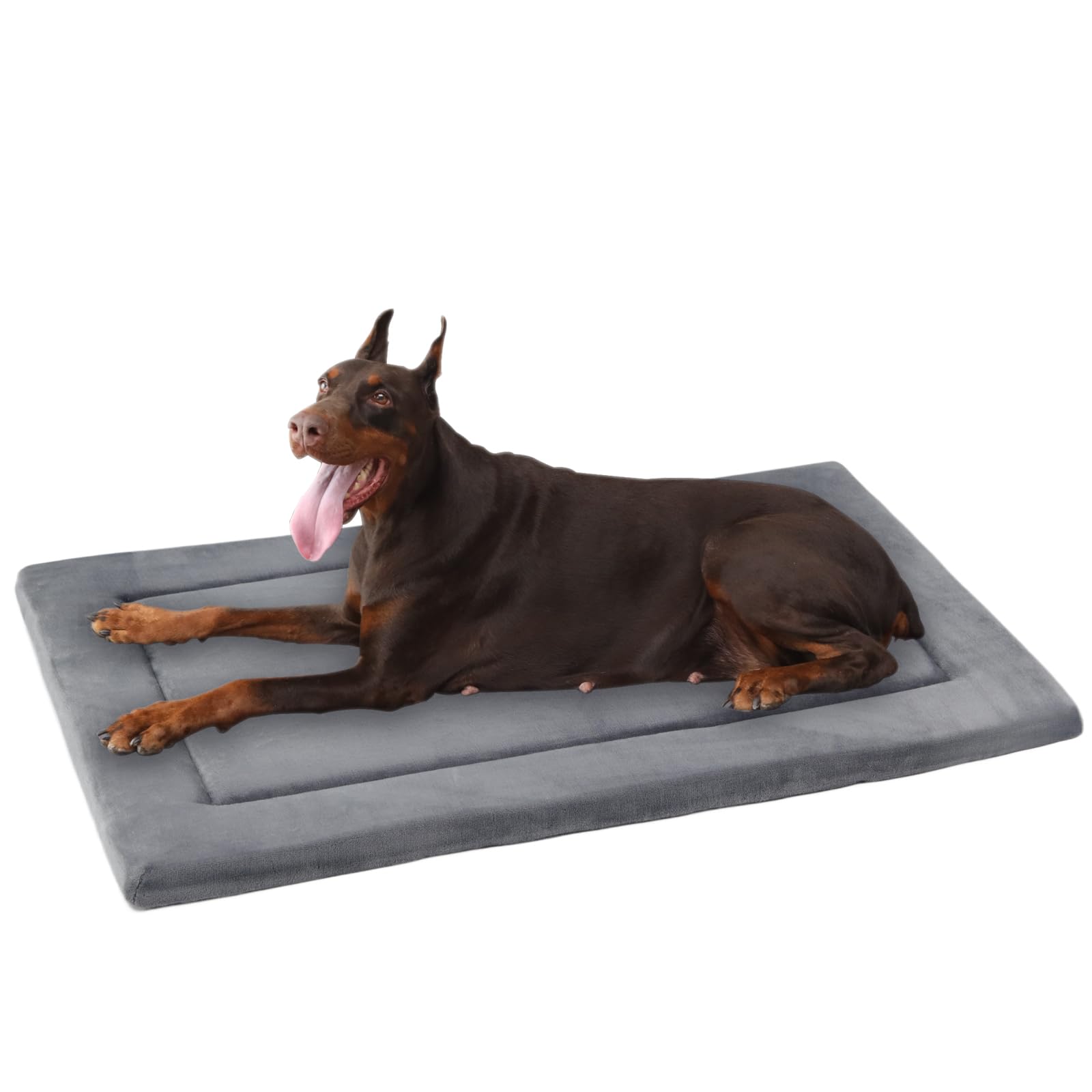 Khonsu Pet Dog Bed Mat Crate Pad For Up To 110 Lbs Dogs With Reversible Sides For Cold And Hot Seasons, Completely Washable Cush