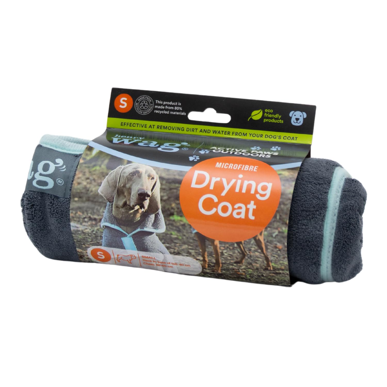 Henry Wag Microfibre Dog Drying Coat 45Cm