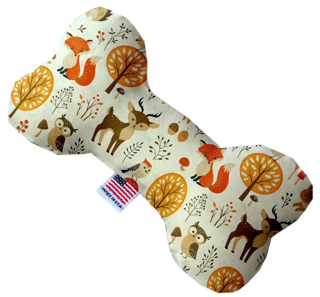 Pet and Dog Plush Heart or Bone Toy, "Forest Friends Group" (Available in different sizes, and 7 different pattern options!) Fox & Friends 6" Heart
