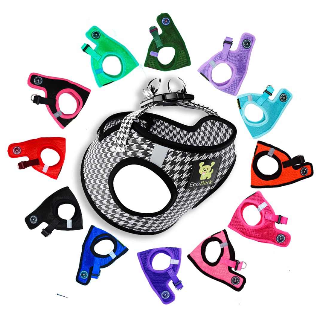 EcoBark Step in Dog Harness - Teacup Dog Harnesses for XXS, XS, and Small Dogs - Soft Mini Body Halter - Puppy to Senior Dogs - 