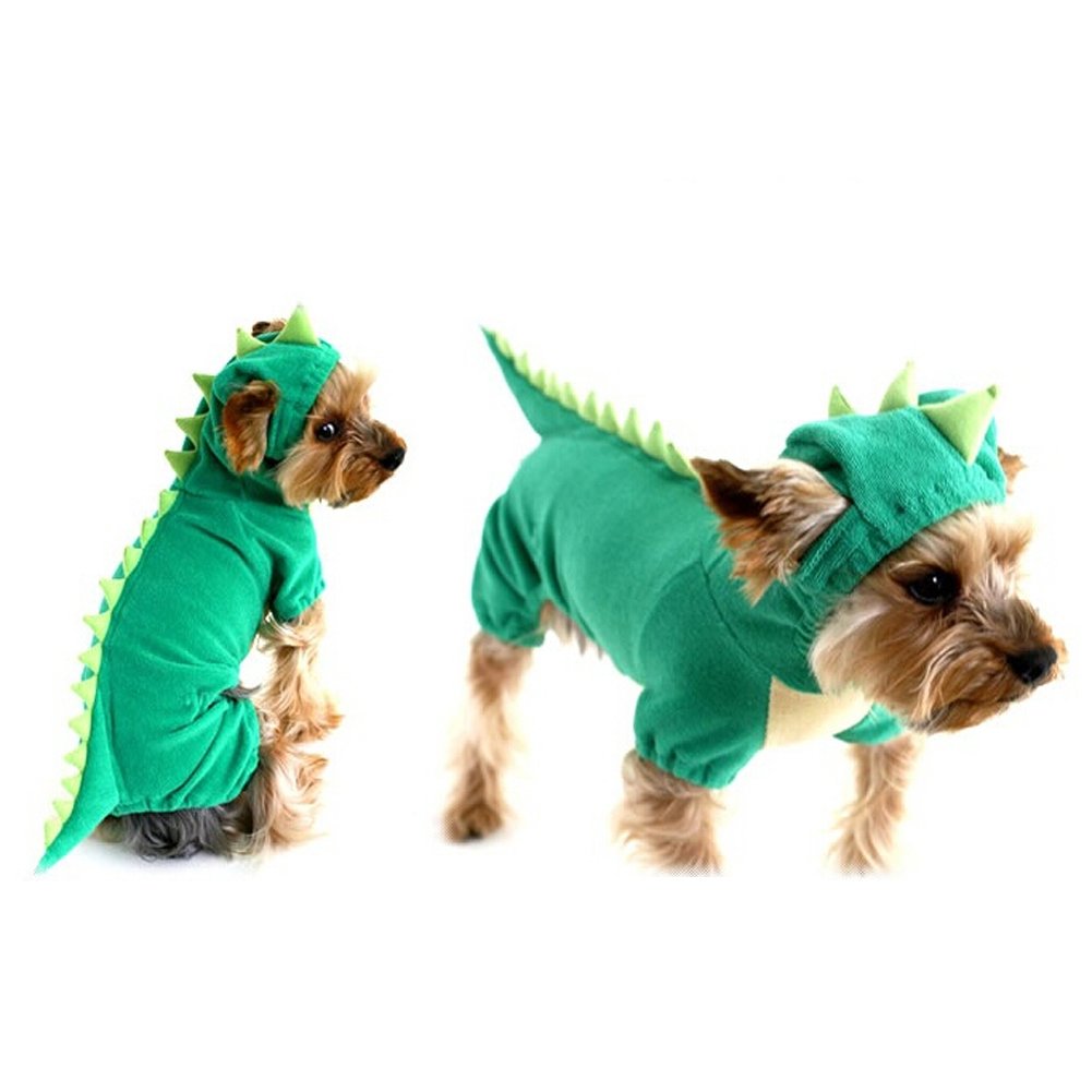 Nacoco Dog Dinosaur Design Costume Green Pet Clothes For Medium & Large Dog (Green, M)