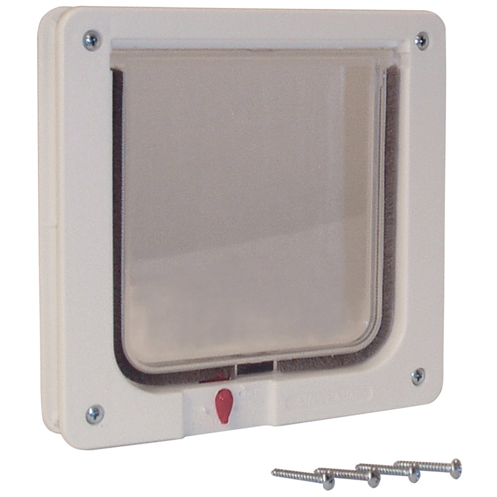 Perfect Pet Cat Flap Door With 4 Way Lock Pet Door, 6 1/4 X 6 1/4'' Flap Size