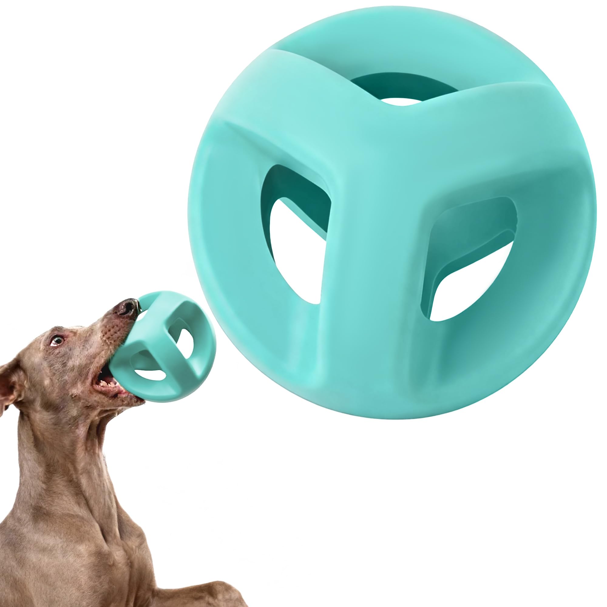 Fida Natural Rubber Dog Balls for Aggressive Chewers, Durable Dog Chew Toys for Large Dogs, Interactive Fetch & Tug of War Toys 