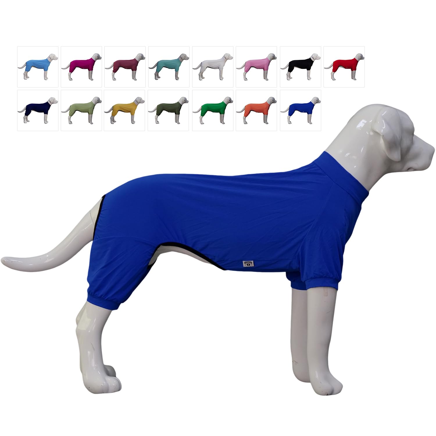 Lovelonglong Dog Jumpsuit With Uv Protection And Quick-Dry Fabric For Spring Summer Pet Pajamas Royel Blue L