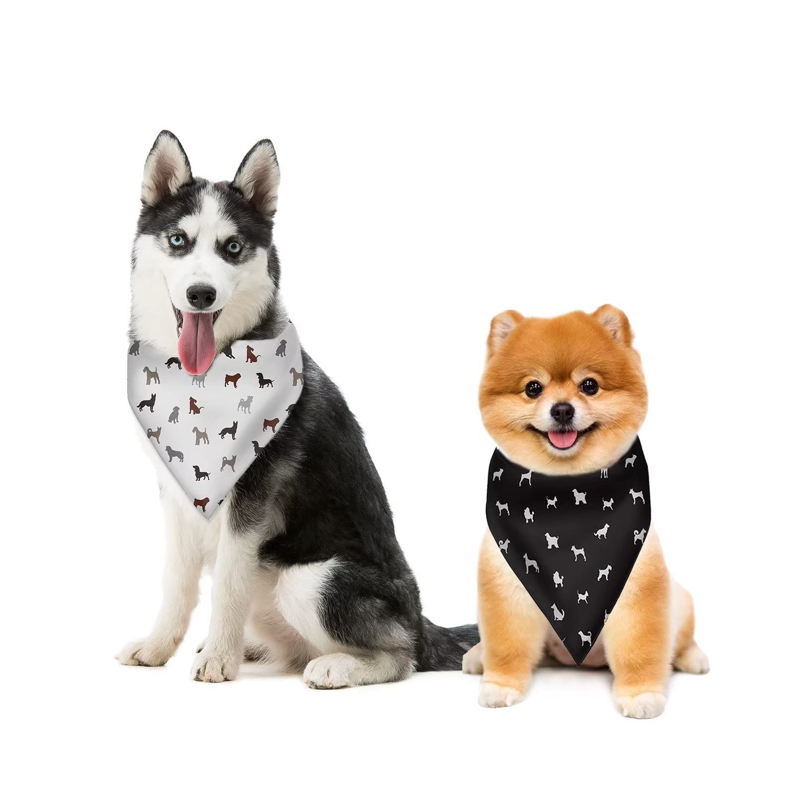 Jeiento Pink Camo Bandanas - Washable Triangle Dog Bibs & Hankerchiefs For Small, Medium & Large Dogs - Comfortable Scarfs For G