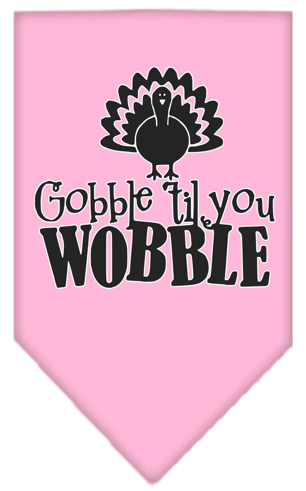 Mirage Pet Product Gobble til You Wobble Screen Print Bandana White Large