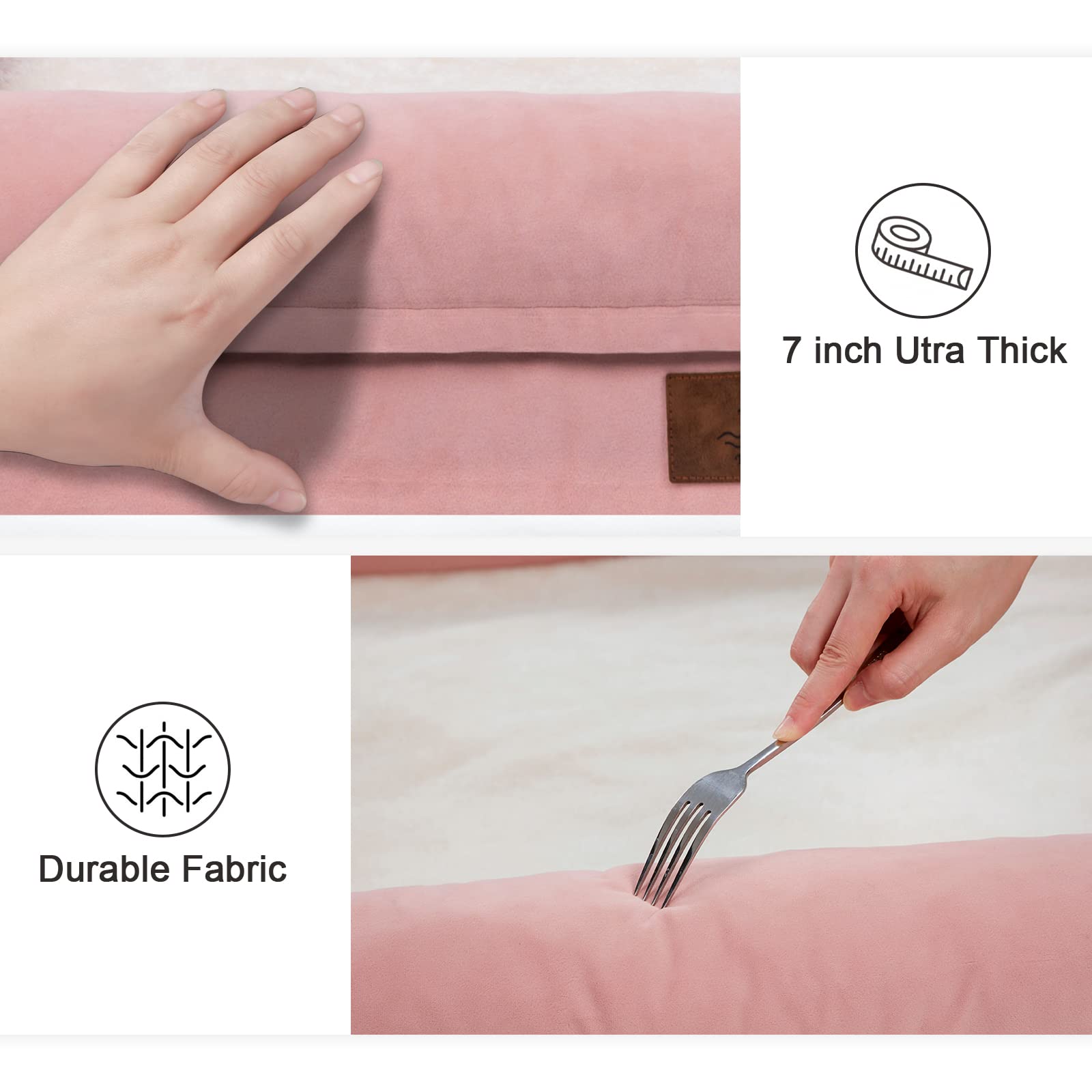 Yiruka Xl Dog Bed, Orthopedic Dog Bed, Washable Dog Bed With [Removable Bolster], Waterproof Dog Bed With Nonskid Bottom, Pet Bed, Dog Beds For Extra Large Dogs