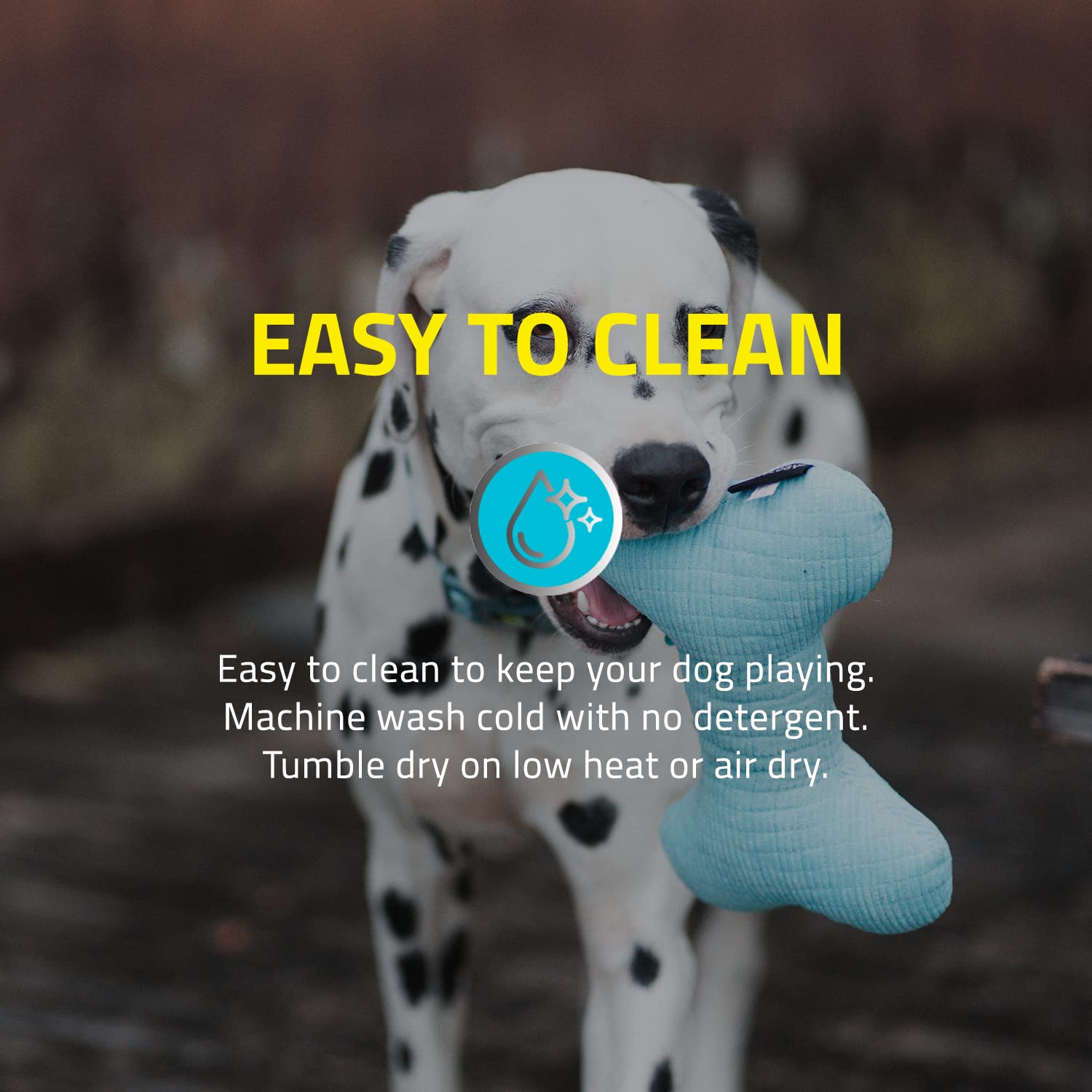 Playology Plush Squeaky Bone Toy For Large Breed Dogs (35Lbs & Up) - Engaging All-Natural Beef Scent