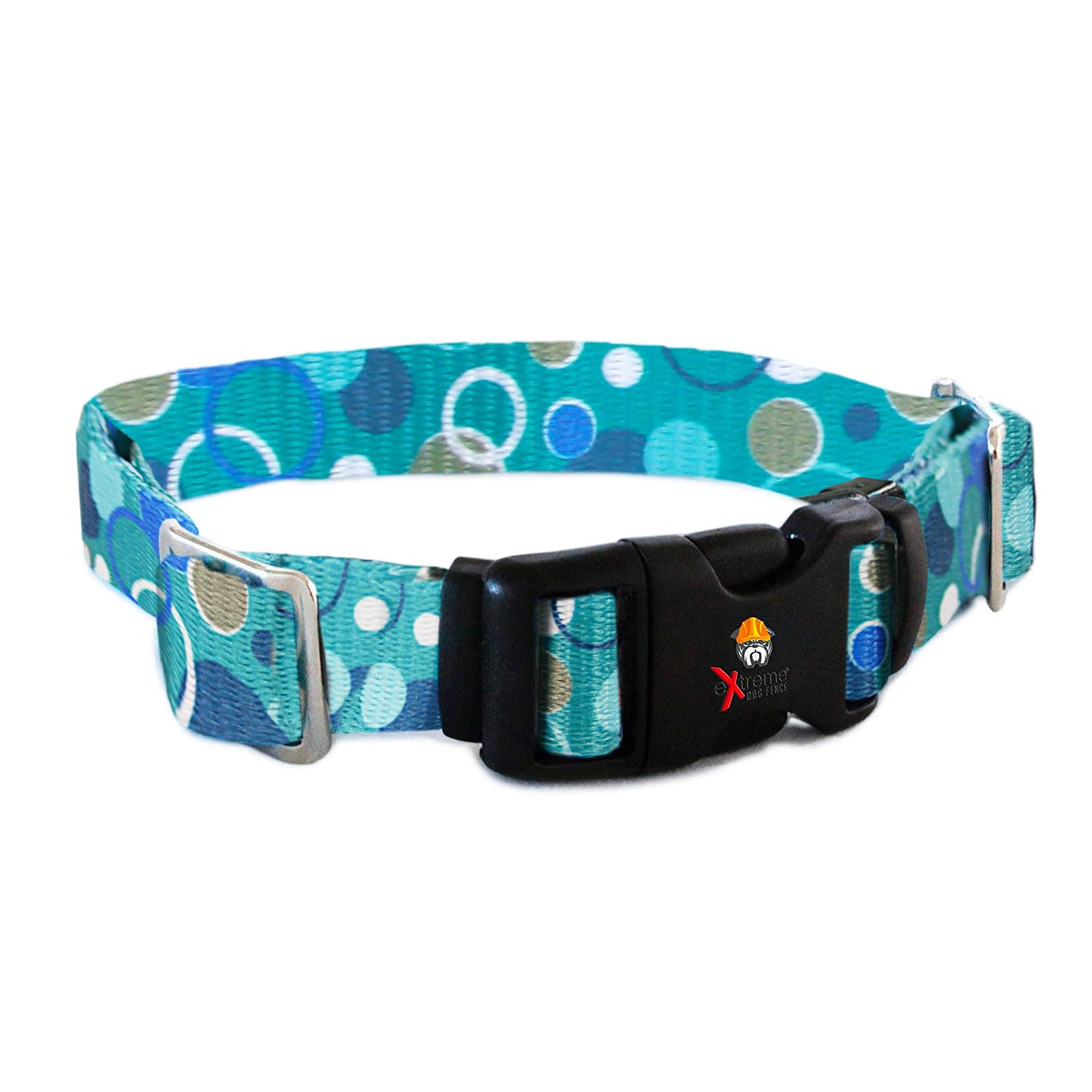 Heavy Duty Replacement Strap For Electric Dog Fences And Bark Collars With The Rugged Lock-Easy Release Clip - Blue Bubbles | Me