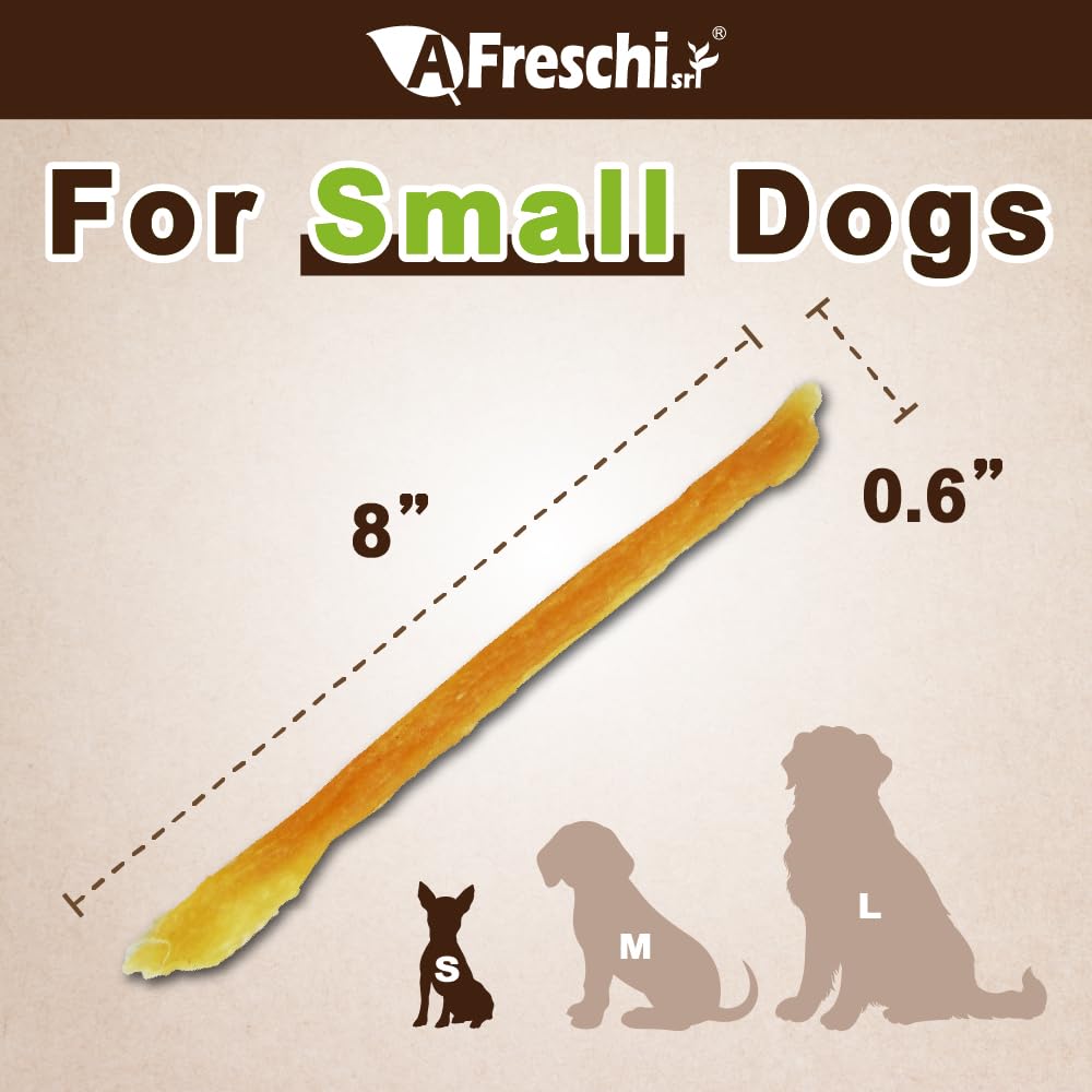 Afreschi Natural Turkey Tendon Strip 10oz, Turkey Sourced from USA, All Natural Puppy Chew, Hypoallergenic, Rawhide Alternative