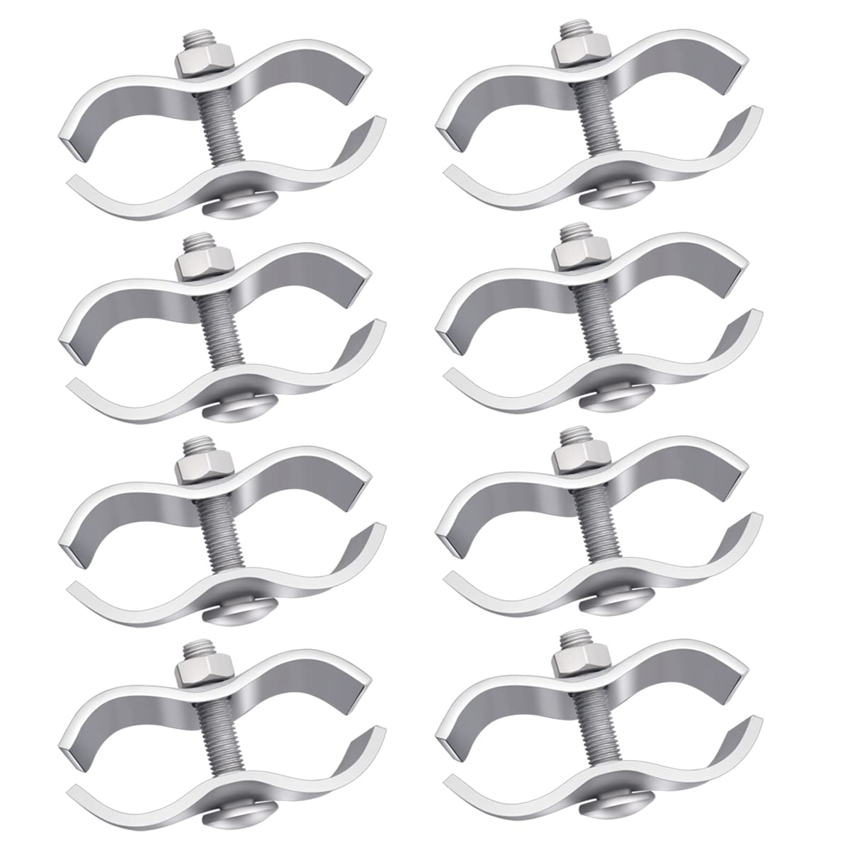 Inbyme Chain Link Fence Panel Clamps, 8 Set 1-3/8' (32Mm) Dog Kennel Clamps, Chain Link Fence Pipe Panel Frames, Saddle Clamps For Dog Kennels & Chain Link Fence