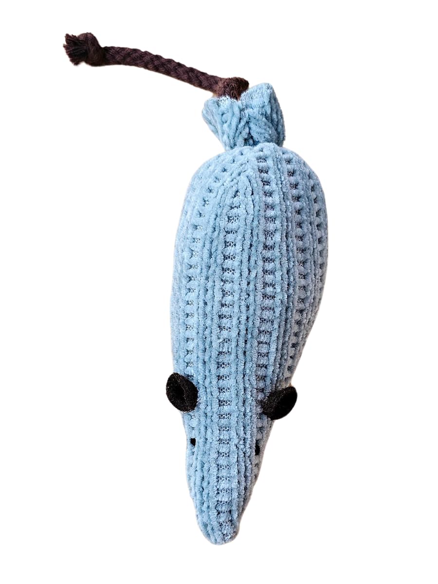 Gishiki 100% Natural Catnip Mouse Cat Toy, Handstitched, Natural Yarn, No Plastic, No Toxins, Enrichment & Boredom Buster Toy Fo