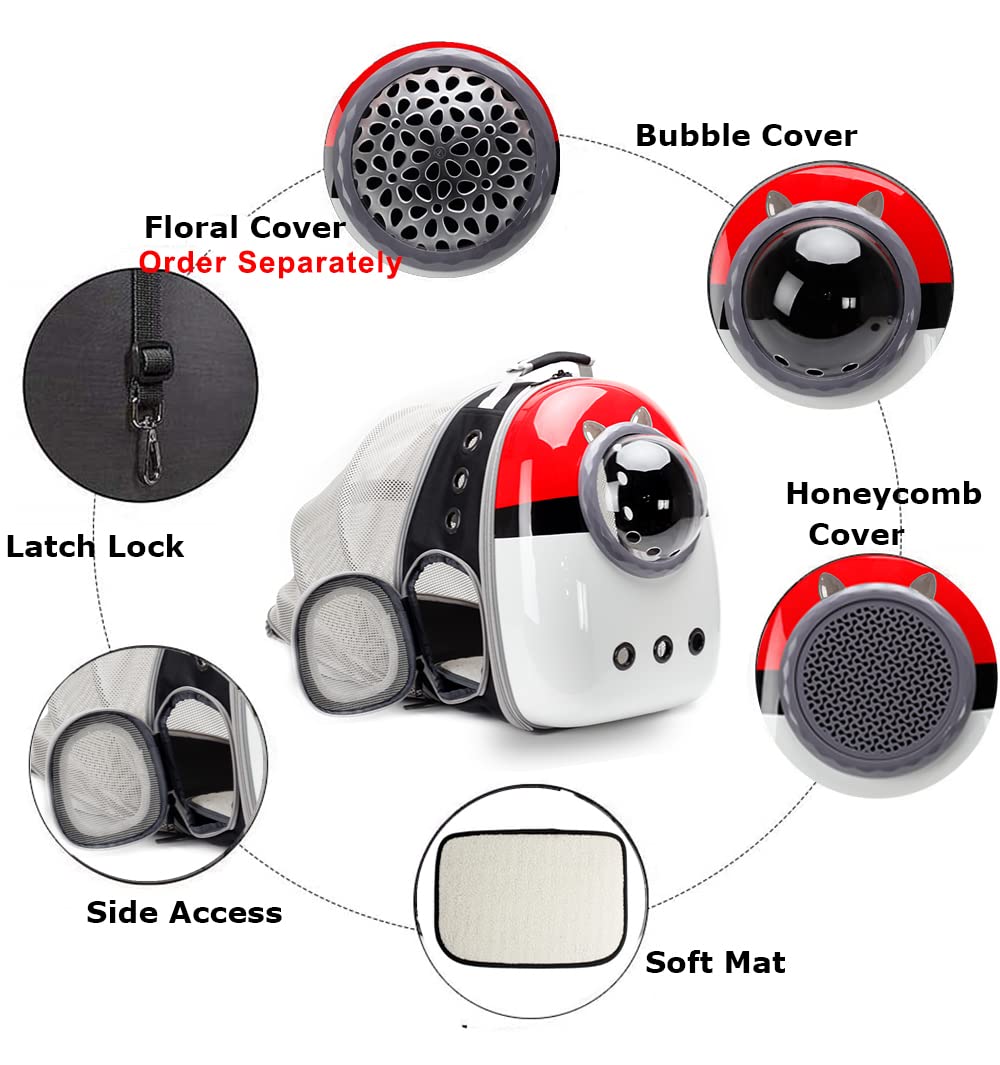 Back Expandable Cat Carrier Backpack, Backpack For Cats Kitten Small Puppy, Airline Approved Cat Bubble Backpack, Space Capsule