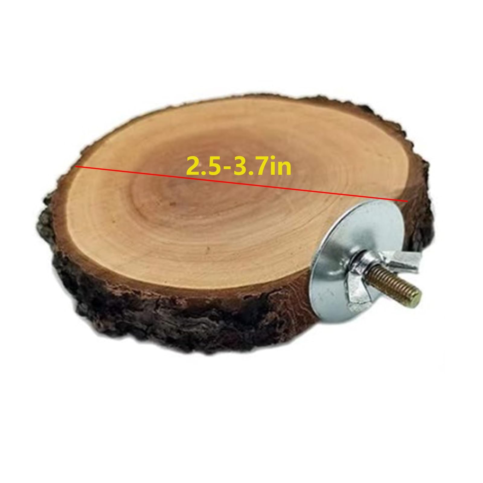Hamiledyi Perch Platform For Bird Cage,Natural Round Wooden Stand Platform Bird Toy For Canary Parakeet Cockatiel Parrot Budgie