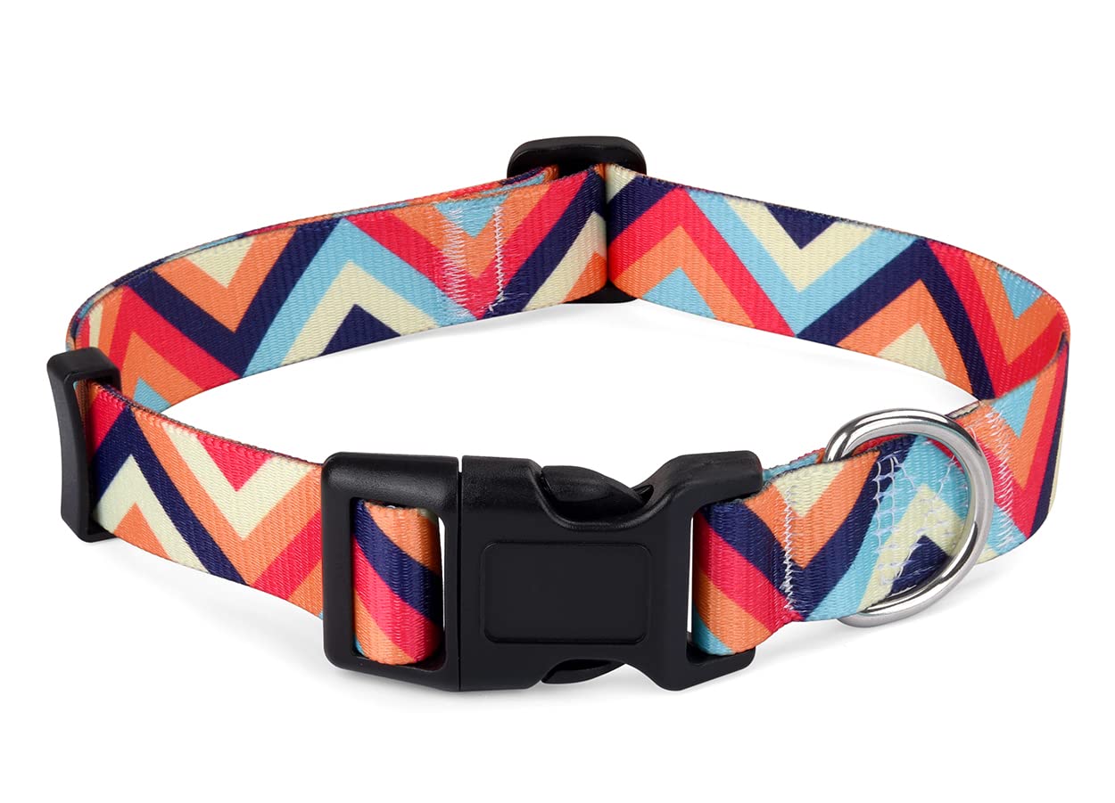 Hqyddmi Dog Collar For Large Dogs, Soft Comfy Pet Collar For Small Medium Large Dogs, Geometry Pattern For Boy Girl Puppy Dogs(C
