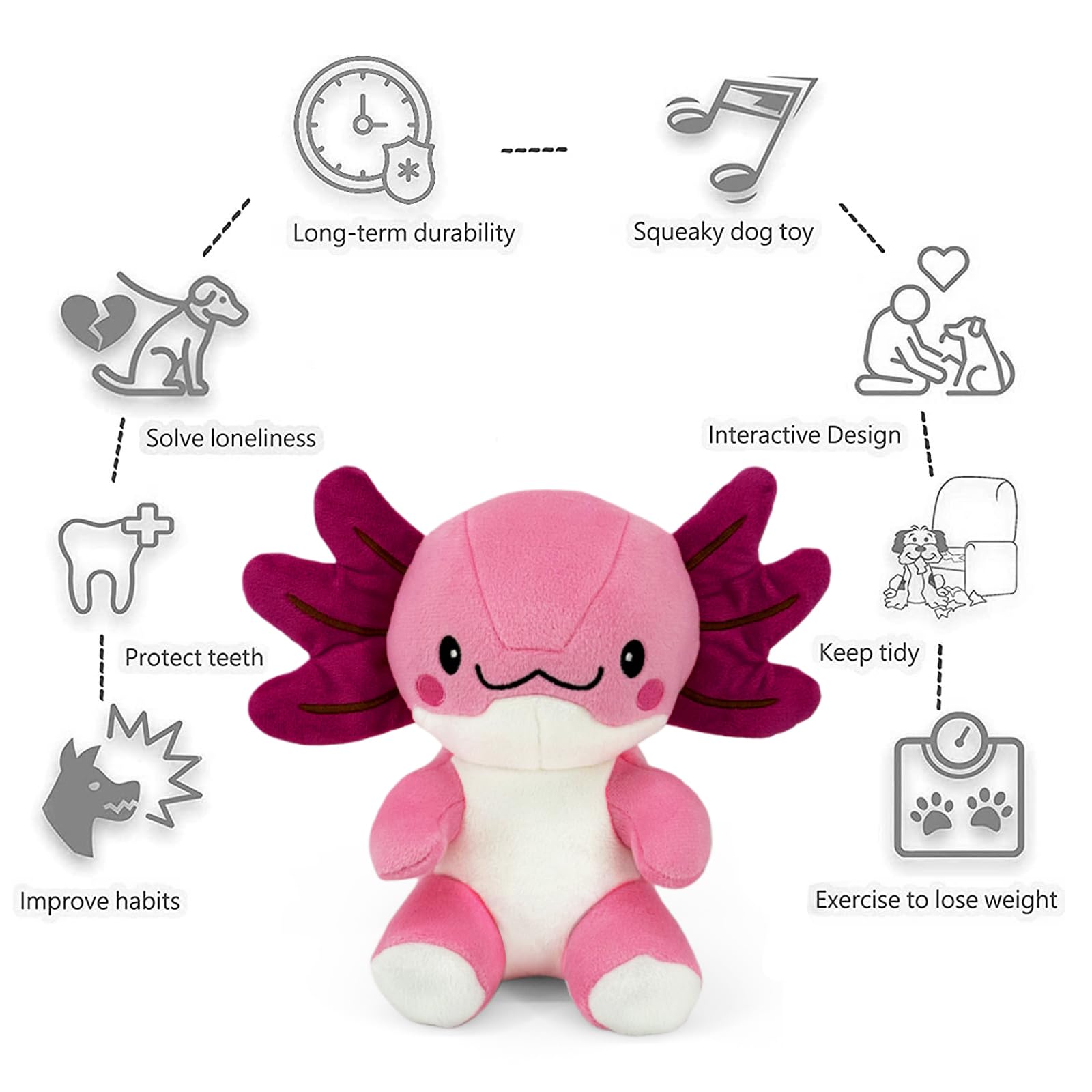 Blnboimrun Squeaky Dog Toys for Aggressive Chewers, Interactive Puppy Toys with Squeaker & Crinkle Paper, Double Layer Durable P
