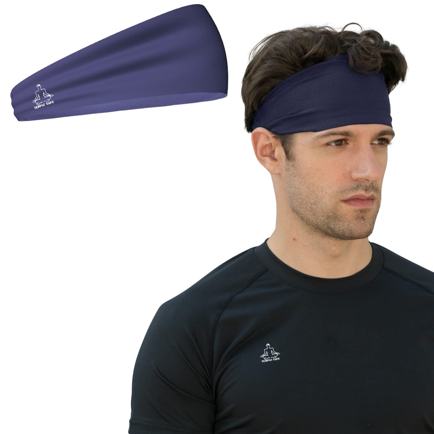 Temple Tape Headbands for Men and Women  Mens Sweatband  Sports Headband Moisture Wicking Workout Sweatbands for Running, cross