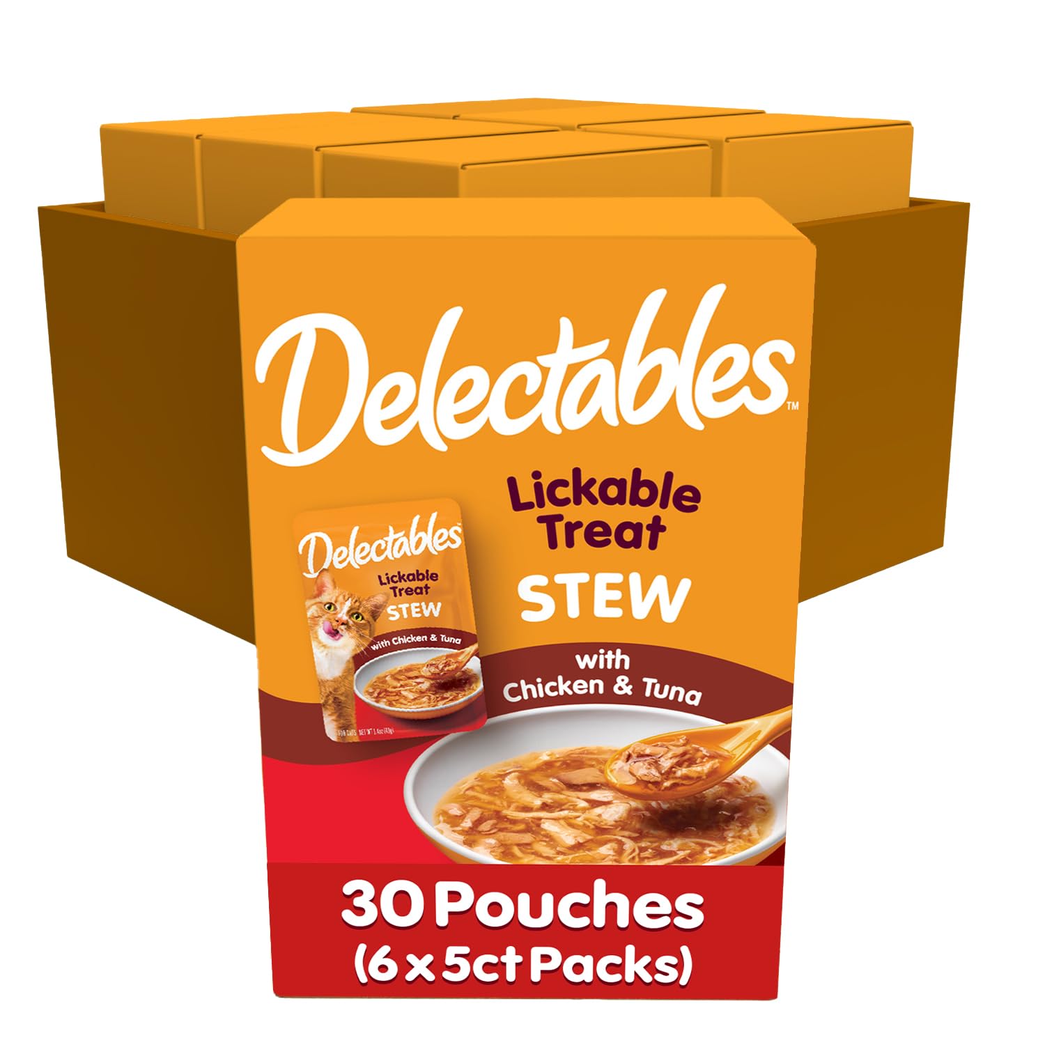 Hartz Delectables Stew Chicken & Tuna Lickable Wet Cat Treats, 30 Count