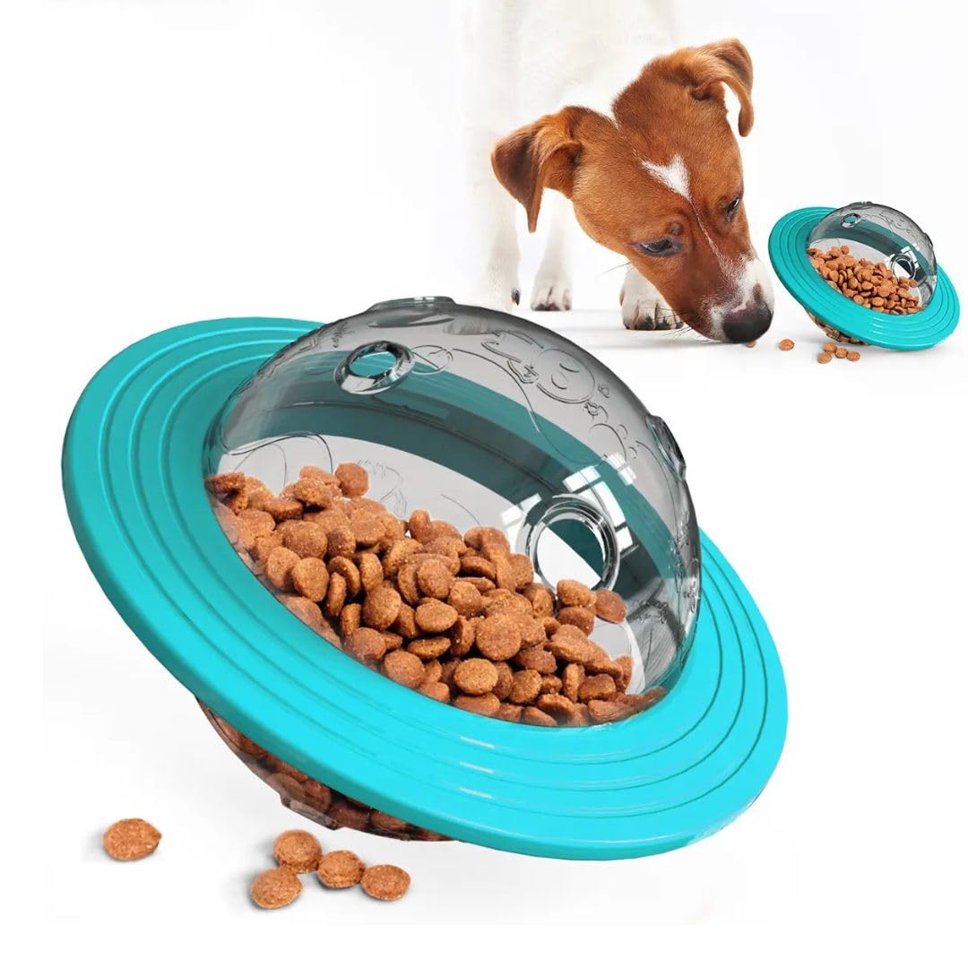 Pet Fun Interactive Planet Dispensing Slow Feeder Puzzle | Iq Treat Ball | Food Dispenser & Chew Toy For All Breed Dogs & Cats &