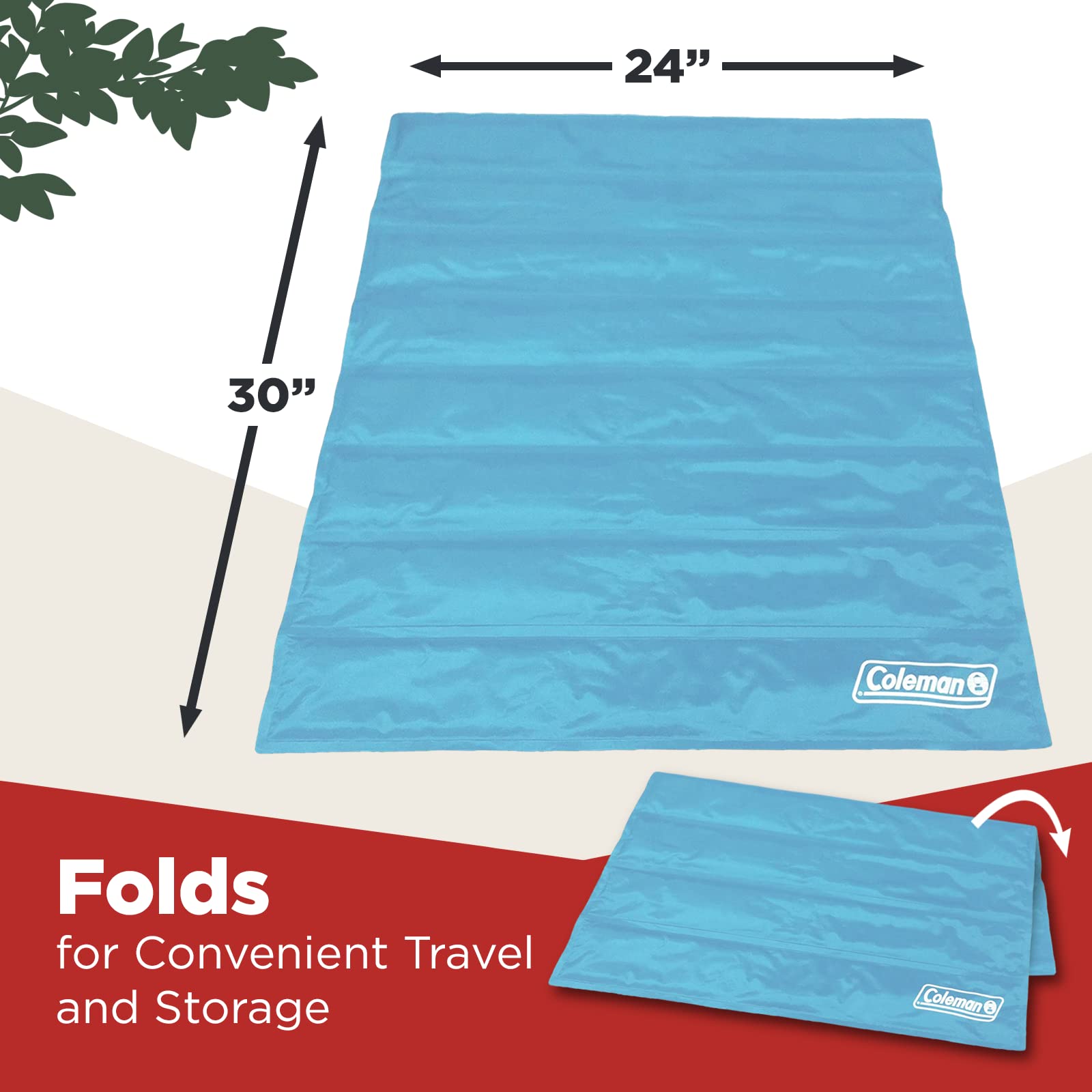 Coleman Comfort Cooling Gel Pet Pad, Dog And Cat Supplies,Non-Toxic,24X30 Inches, Blue