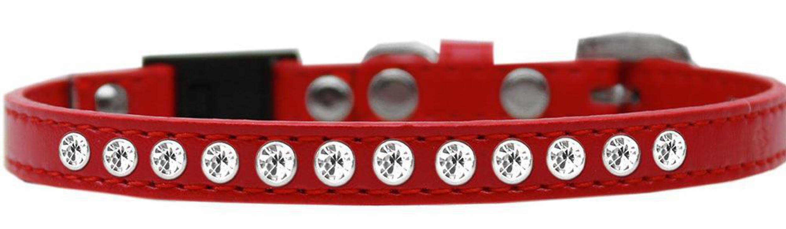 Breakaway Cat Collar, Clear Jewel Red 14